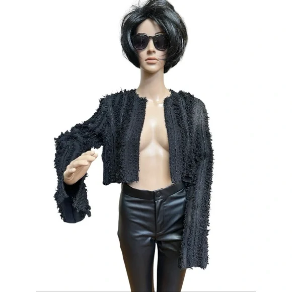 Zara Limited Edition Textured Cropped Jacket, NWT, M - Picture 9 of 16